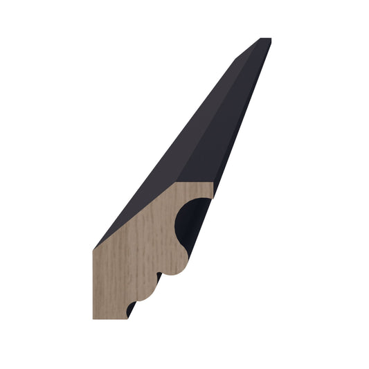 CM2-SBK  Crown Molding - Shaker Style - Black   96"W x 2"H x 1-3/4"D