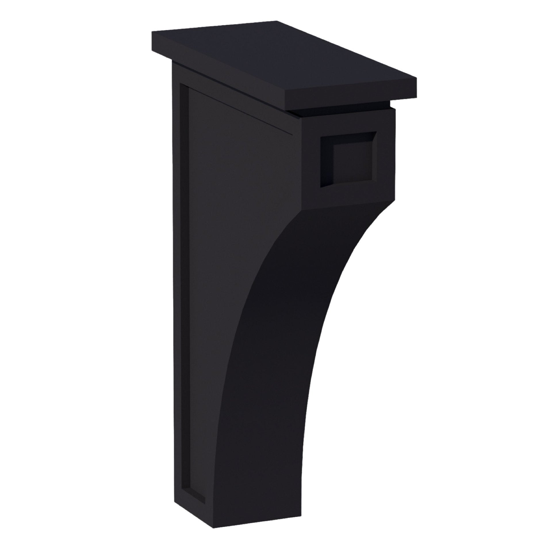 CMCB-SBK  Extra Large Corbel - Shaker Style - Black   3-1/2"W x 12-1/4"H x 8"D