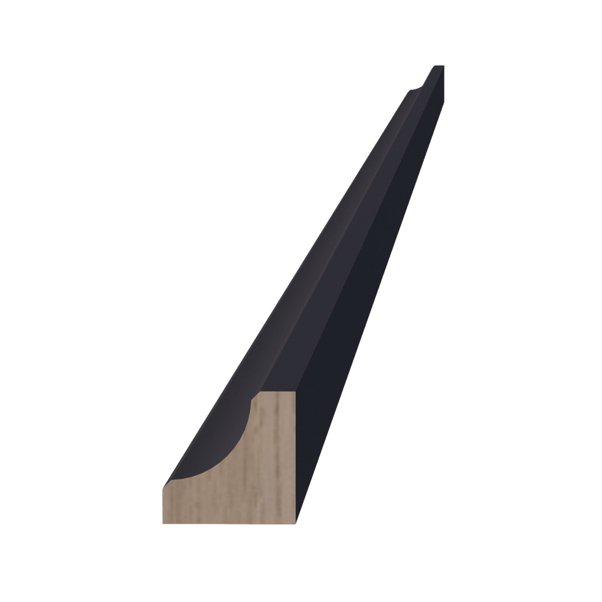 ICM8-SBK  Inside Corner Molding - Shaker Style - Black   96"W x 3/4"H x 3/4"D