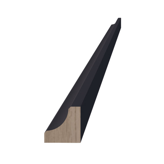ICM8-SBK  Inside Corner Molding - Shaker Style - Black   96"W x 3/4"H x 3/4"D
