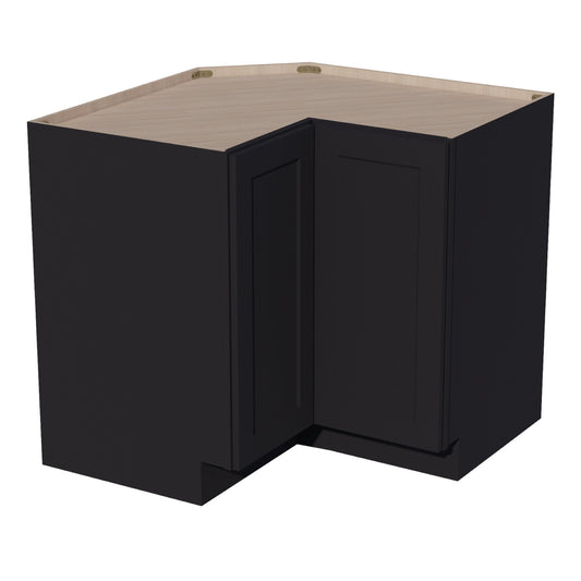 LSB33-SBK  Base Cabinet 2 Door Corner Lazy Susan  - Shaker Style - Black   16-1/2"x16-1/2"W x 34-1/2"H x 24"D