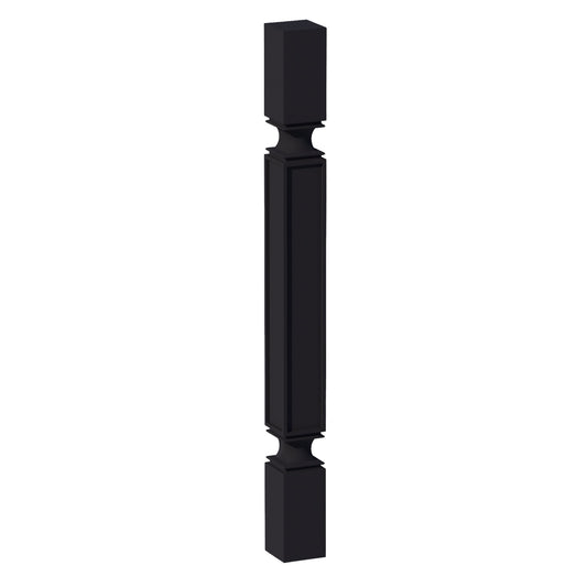 SP336-SBK  Square Roman Pillar - Shaker Style - Black   03"W x 36"H x 03"D