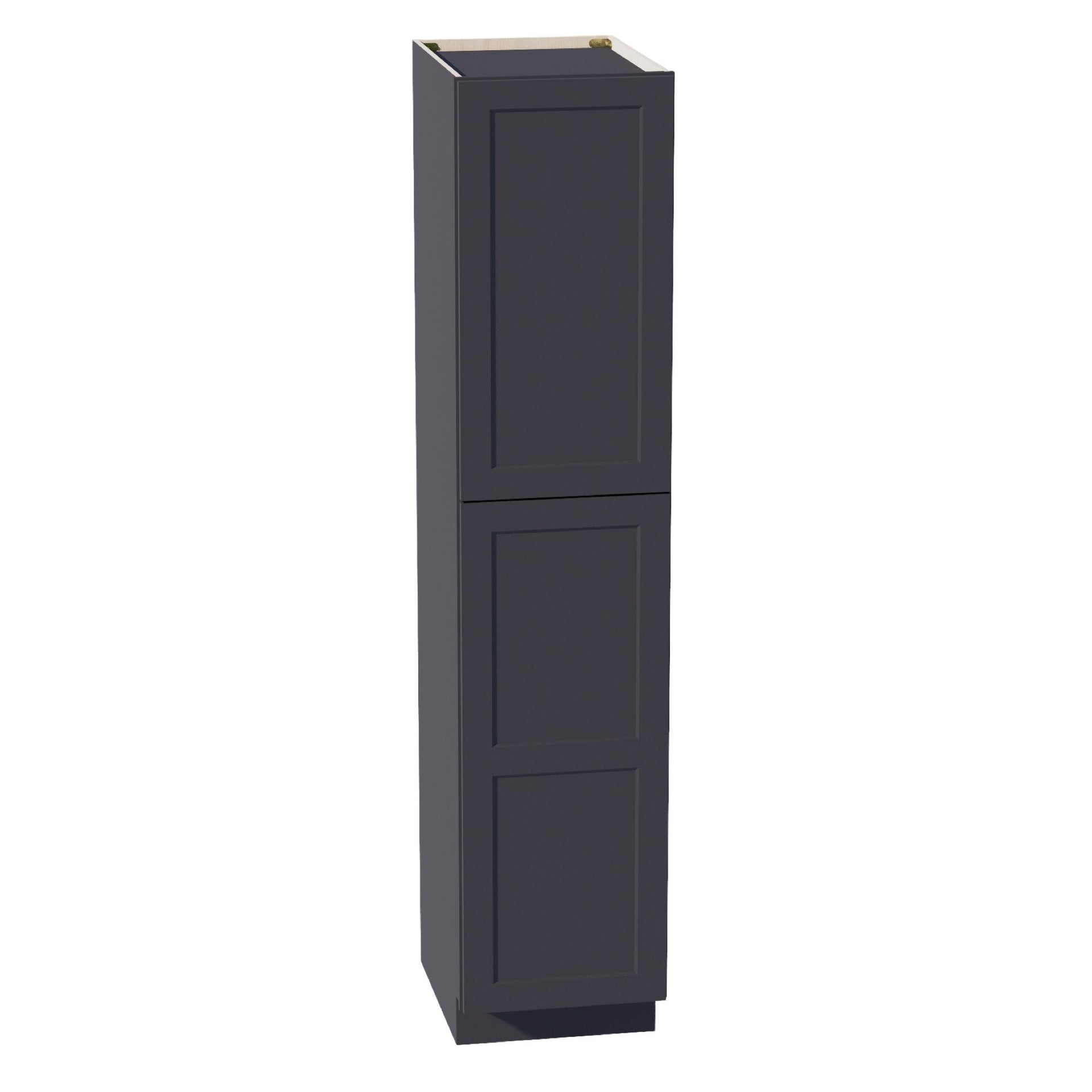 TP1884-SBK  Tall Shelf Pantry Cabinet 2 Door & 6 Sheleves - Shaker Style - Black   18"W x 84"H x 24"D