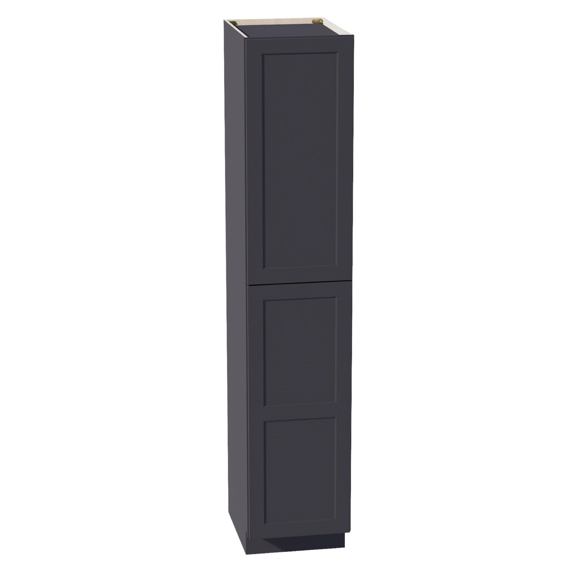 TP1890-SBK  Tall Shelf Pantry Cabinet 2 Door & 6 Sheleves - Shaker Style - Black   18"W x 90"H x 24"D