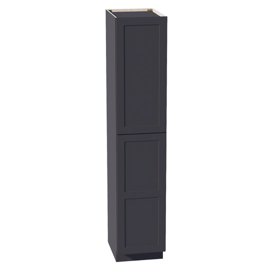 TP1890-SBK  Tall Shelf Pantry Cabinet 2 Door & 6 Sheleves - Shaker Style - Black   18"W x 90"H x 24"D