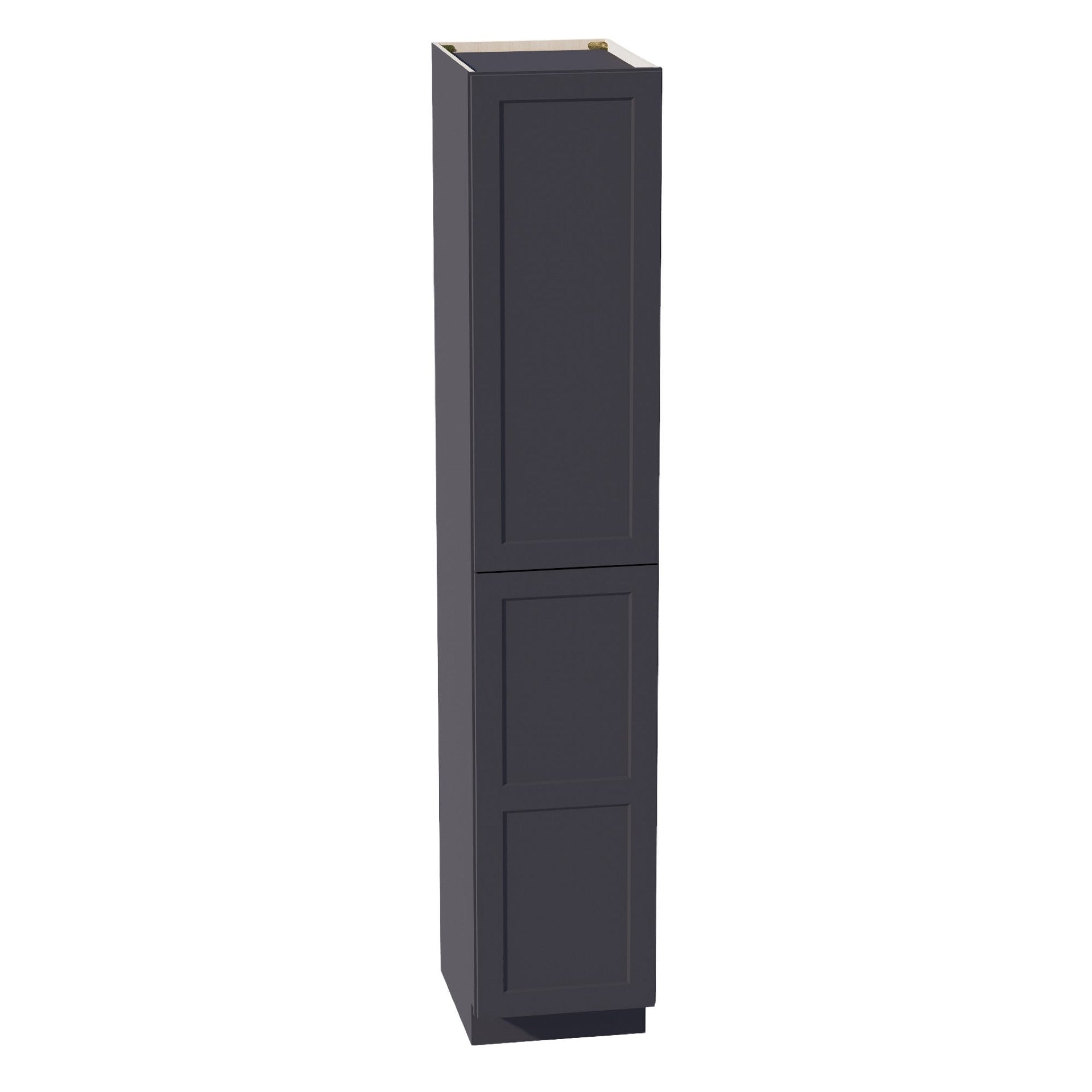 TP1896-SBK  Tall Shelf Pantry Cabinet 2 Door & 6 Sheleves - Shaker Style - Black   18"W x 96"H x 24"D