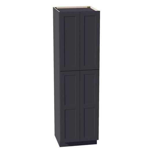 TP2484-SBK  Tall Shelf Pantry Cabinet 4 Door & 6 Sheleves - Shaker Style - Black   24" W x 84"H x 24"D