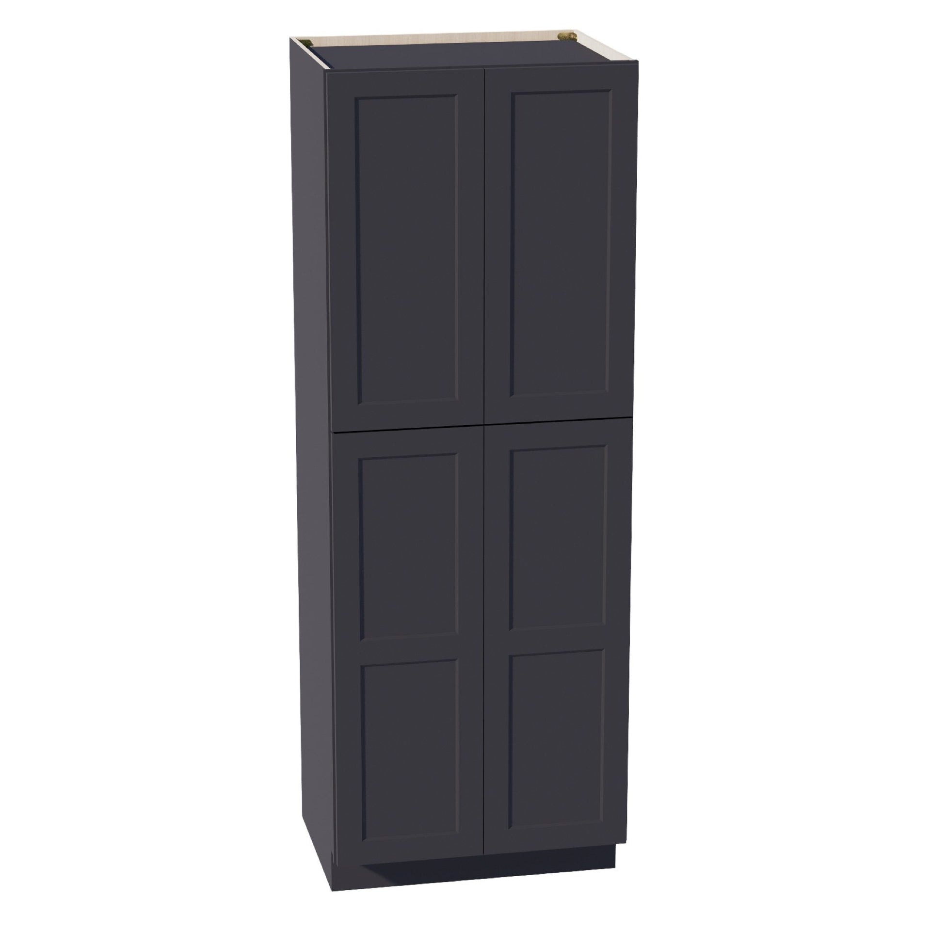 TP3084-SBK  Tall Shelf Pantry Cabinet 2 Door & 6 Sheleves - Shaker Style - Black   30" W x 84"H x 24"D