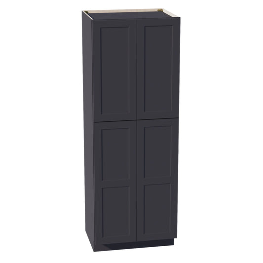 TP3084-SBK  Tall Shelf Pantry Cabinet 2 Door & 6 Sheleves - Shaker Style - Black   30" W x 84"H x 24"D