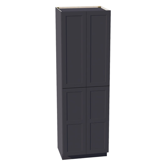 TP3096-SBK  Tall Shelf Pantry Cabinet 2 Door & 6 Sheleves - Shaker Style - Black   30" W x 96"H x 24"D