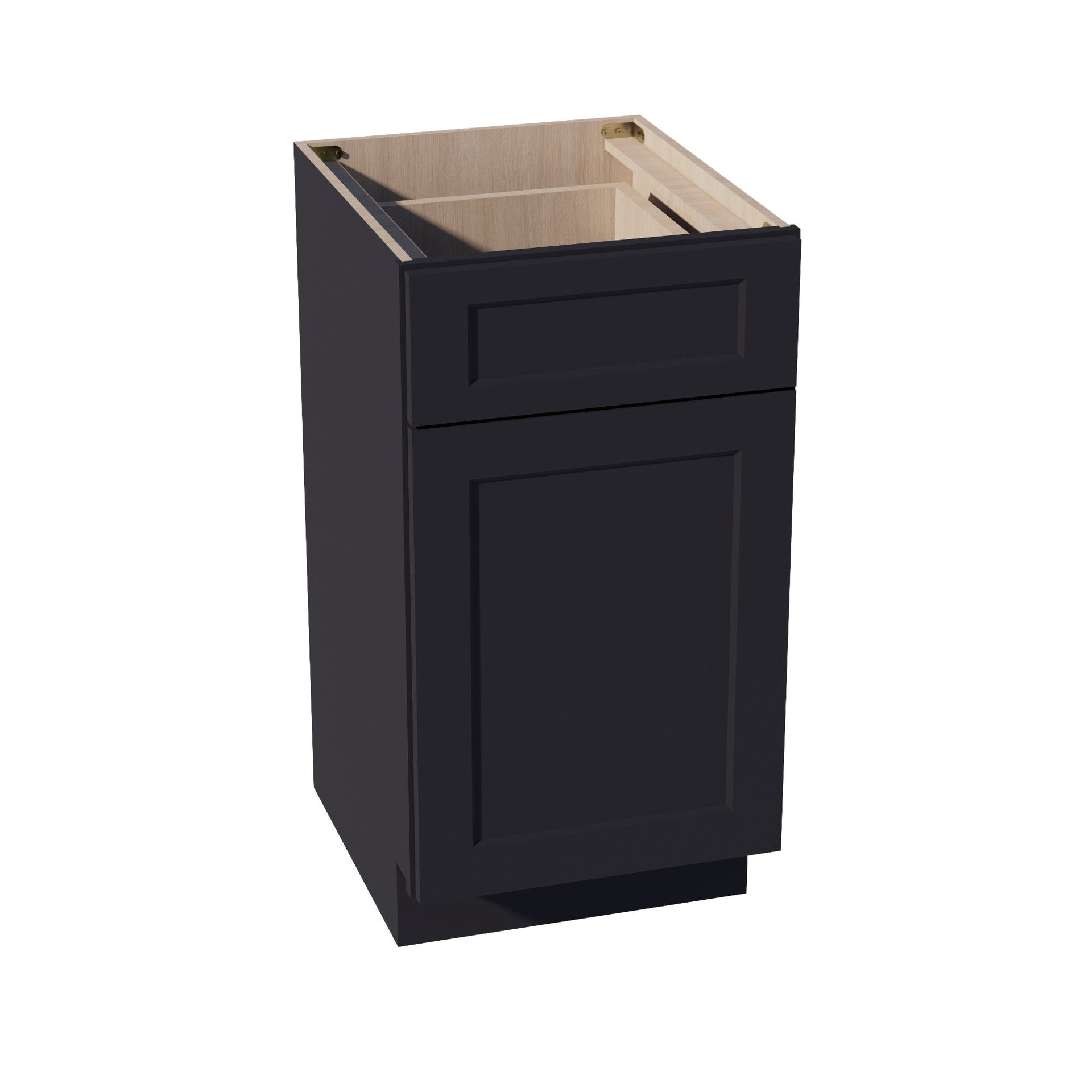 VB1821-SBK  Vanity Base Cabinet 1 Door & 1 Drawer - Shaker Style - Black   18"W x 34-1/2"H x 24"D