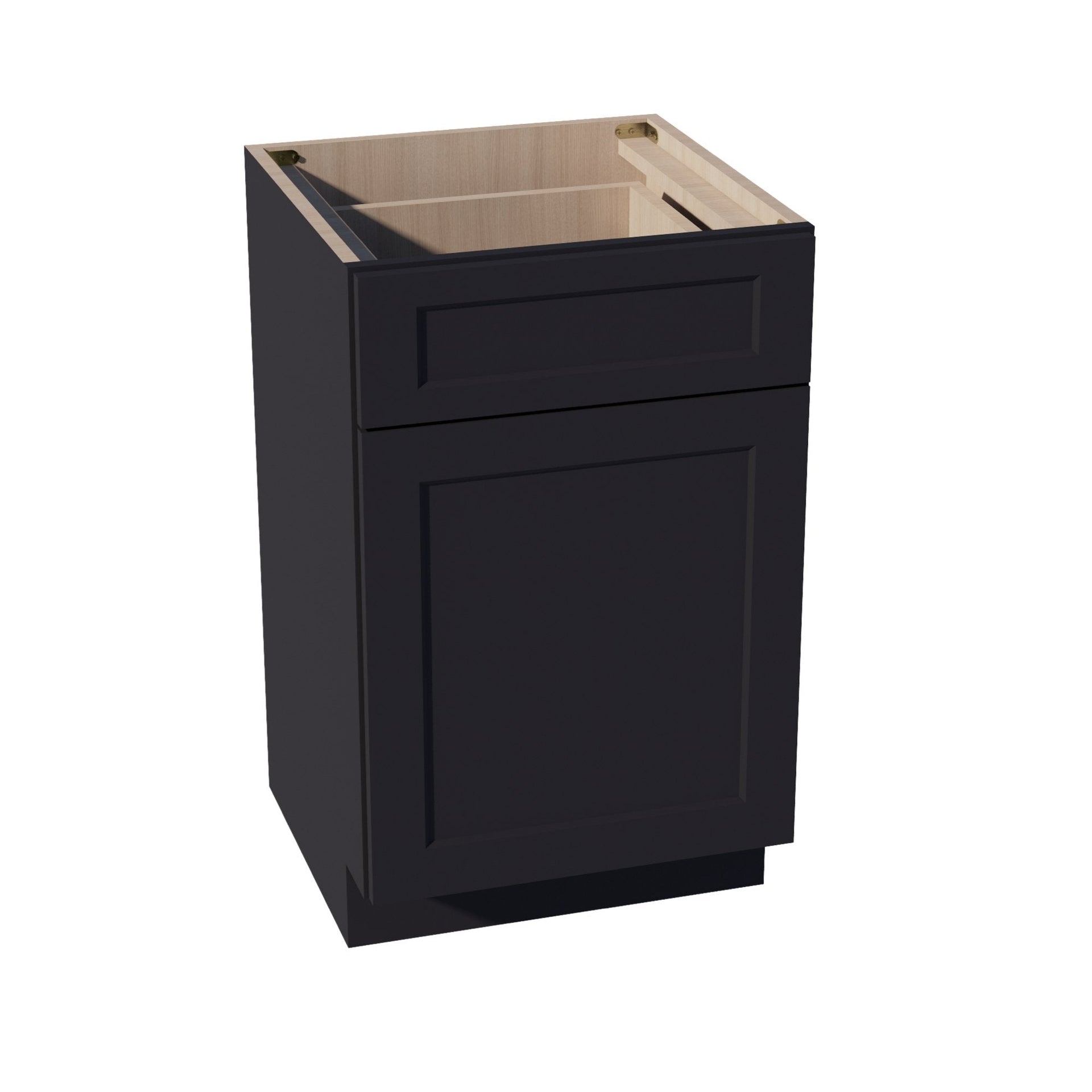 VB2121-SBK  Vanity Base Cabinet 1 Door & 1 Drawer - Shaker Style - Black   21"W x 34-1/2"H x 24"D