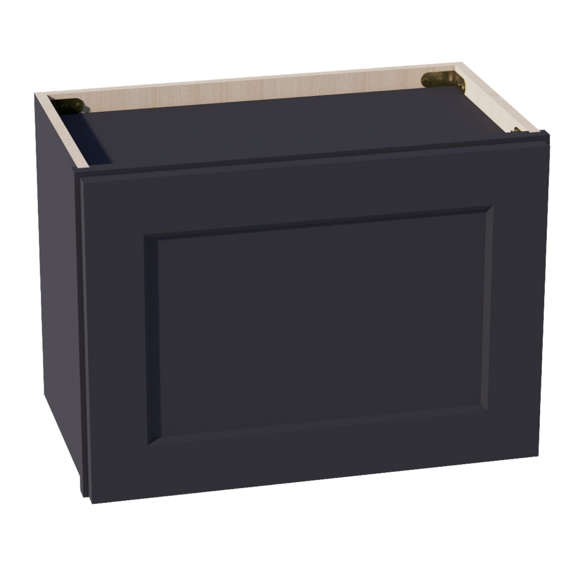 W2115-SBK  Wall Cabinet 1 Door & 2 Shelves - Shaker Style - Black   21"W x 15"H x 12"D