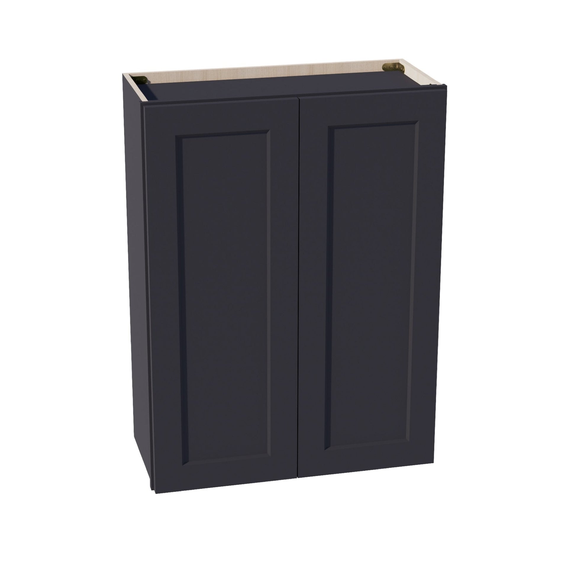 W2736-SBK  Wall Cabinet 2 Doors & 2 Shelves - Shaker Style - Black   27"W x 36"H x 12"D
