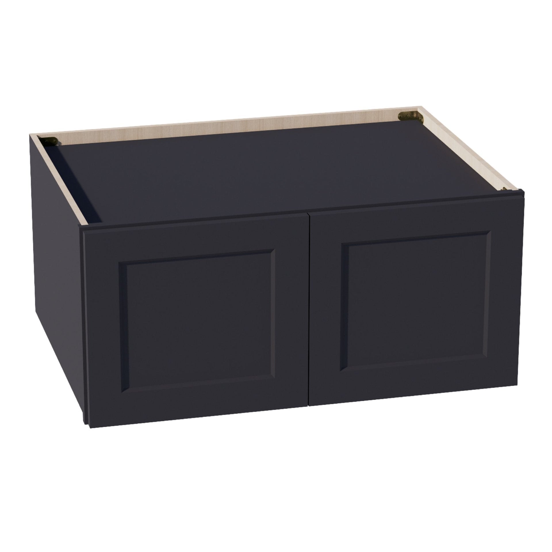 W331524-SBK  Wall Cabinet 2 Doors & 2 Shelves - Shaker Style - Black   33"W x 15"H x 24"D