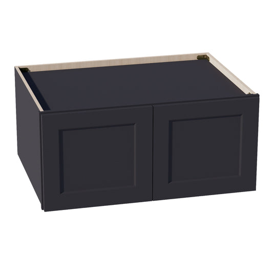 W331524-SBK  Wall Cabinet 2 Doors & 2 Shelves - Shaker Style - Black   33"W x 15"H x 24"D