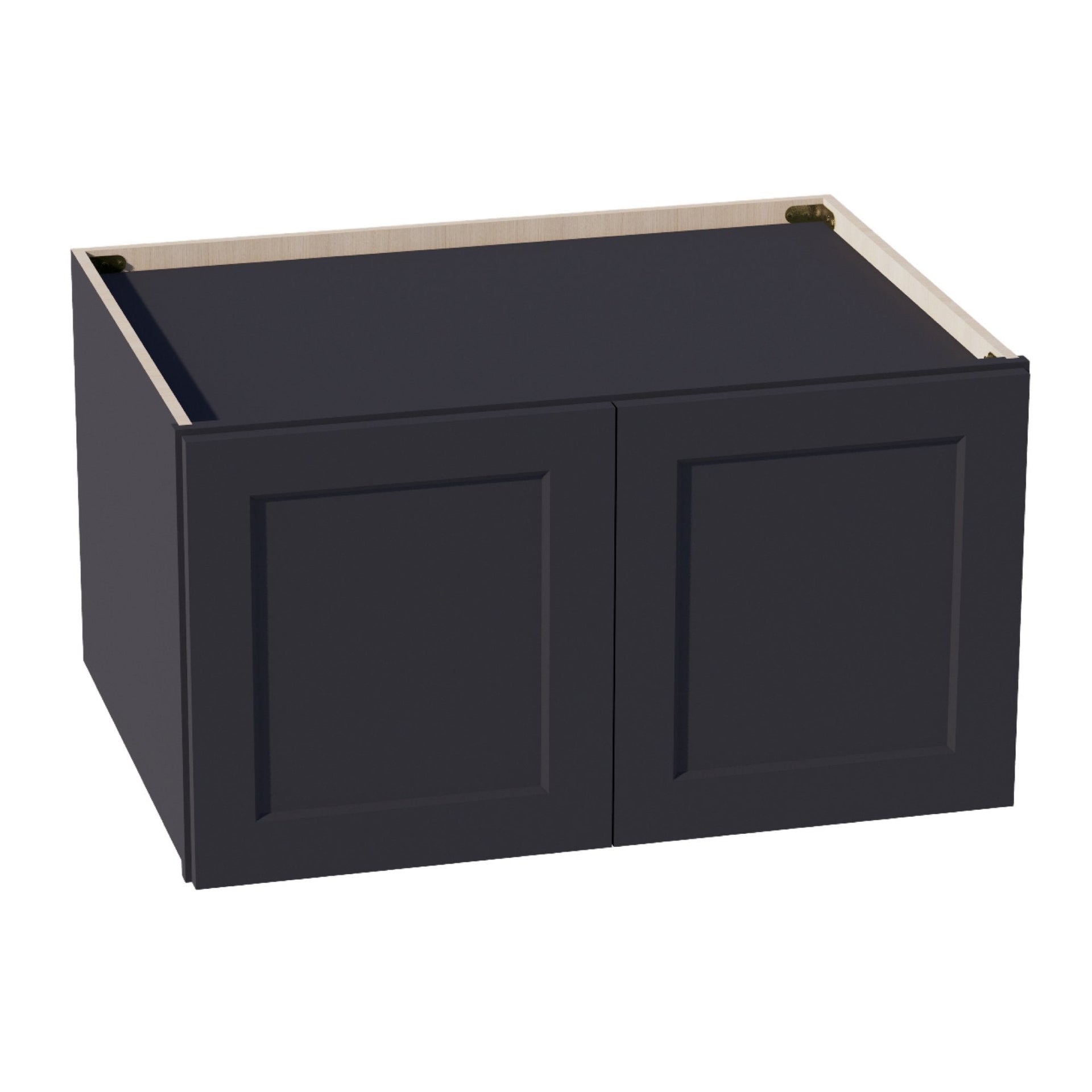 W331824-SBK  Wall Cabinet 2 Doors & 2 Shelves - Shaker Style - Black   33"W x 18"H x 24"D