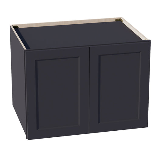 W332424-SBK  Wall Cabinet 2 Doors & 2 Shelves - Shaker Style - Black   33"W x 24"H x 24"D