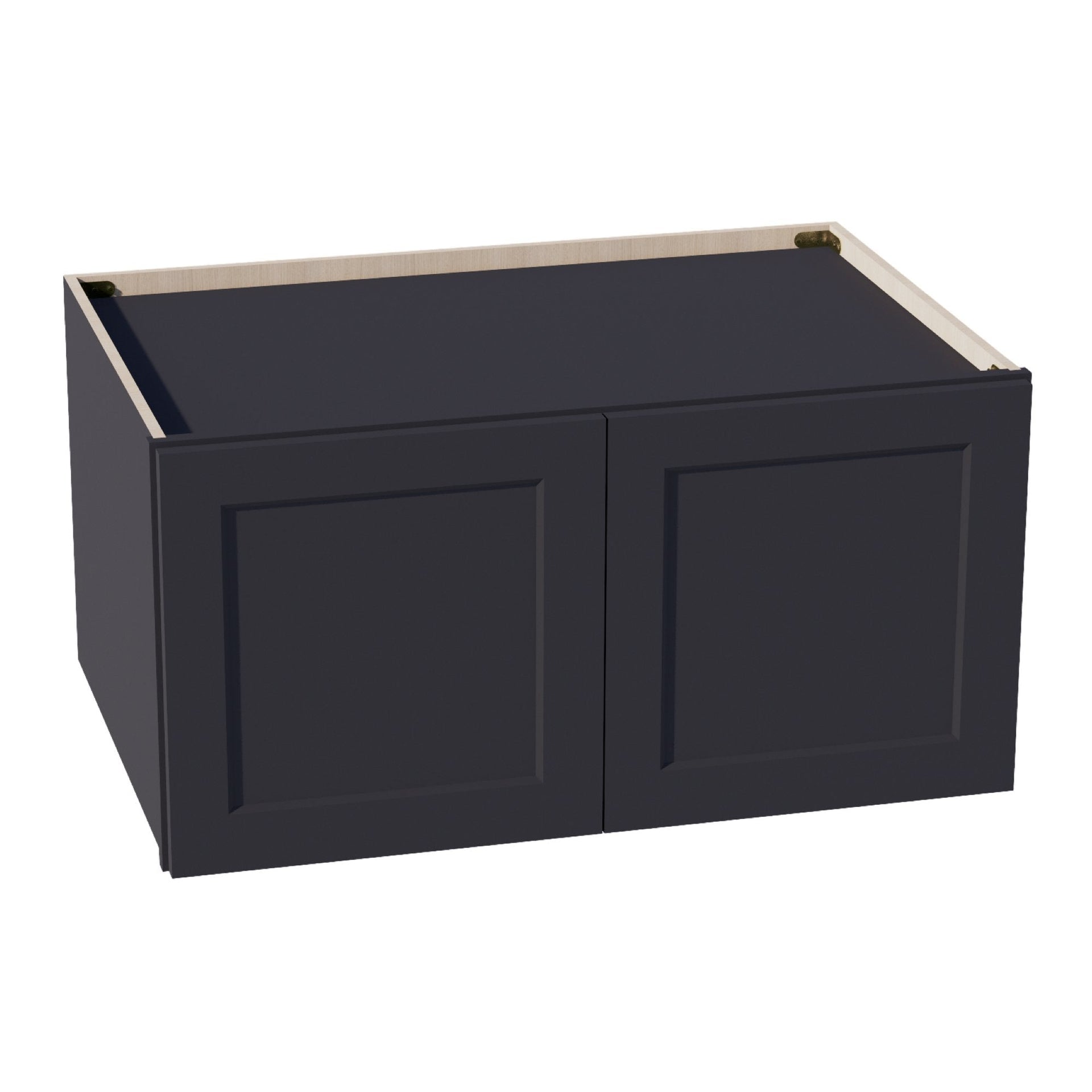 W361824-SBK  Wall Cabinet 2 Doors & 2 Shelves - Shaker Style - Black   36"W x 18"H x 24"D