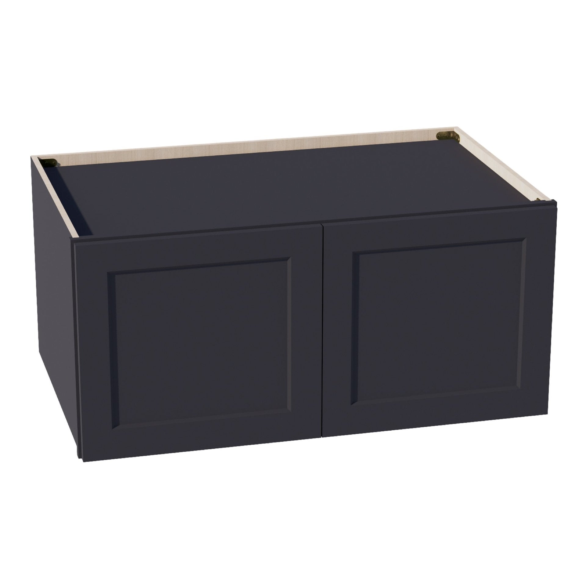 W391824-SBK  Wall Cabinet 2 Doors & 2 Shelves - Shaker Style - Black   39"W x 18"H x 24"D
