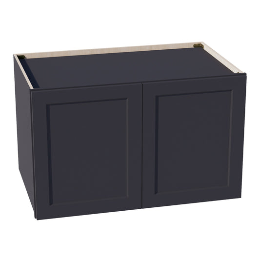 W392424-SBK  Wall Cabinet 2 Doors & 2 Shelves - Shaker Style - Black   39"W x 24"H x 24"D