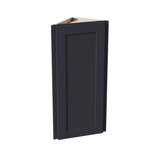 WAE1236-SBK  Wall Angle End Cabinet 1 Door & 2 Shelves - Shaker Style - Black   12"W x 36"H x 12"D