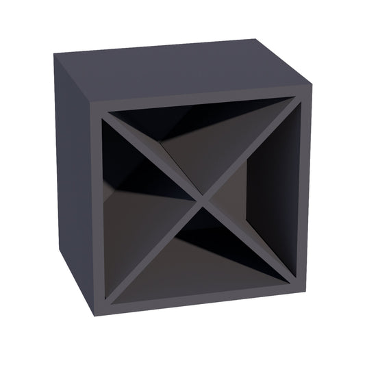 WR1515-SBK:  Shaker Black 15"W x 15"H x 12"D Wall Wine Rack Incl. Shelf