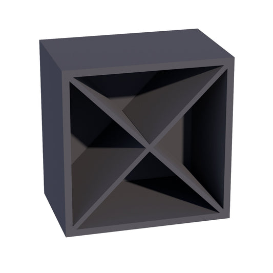WR1818-SBK:  Shaker Black 18"W x 18"H x 12"D Wall Wine Rack Incl. Shelf