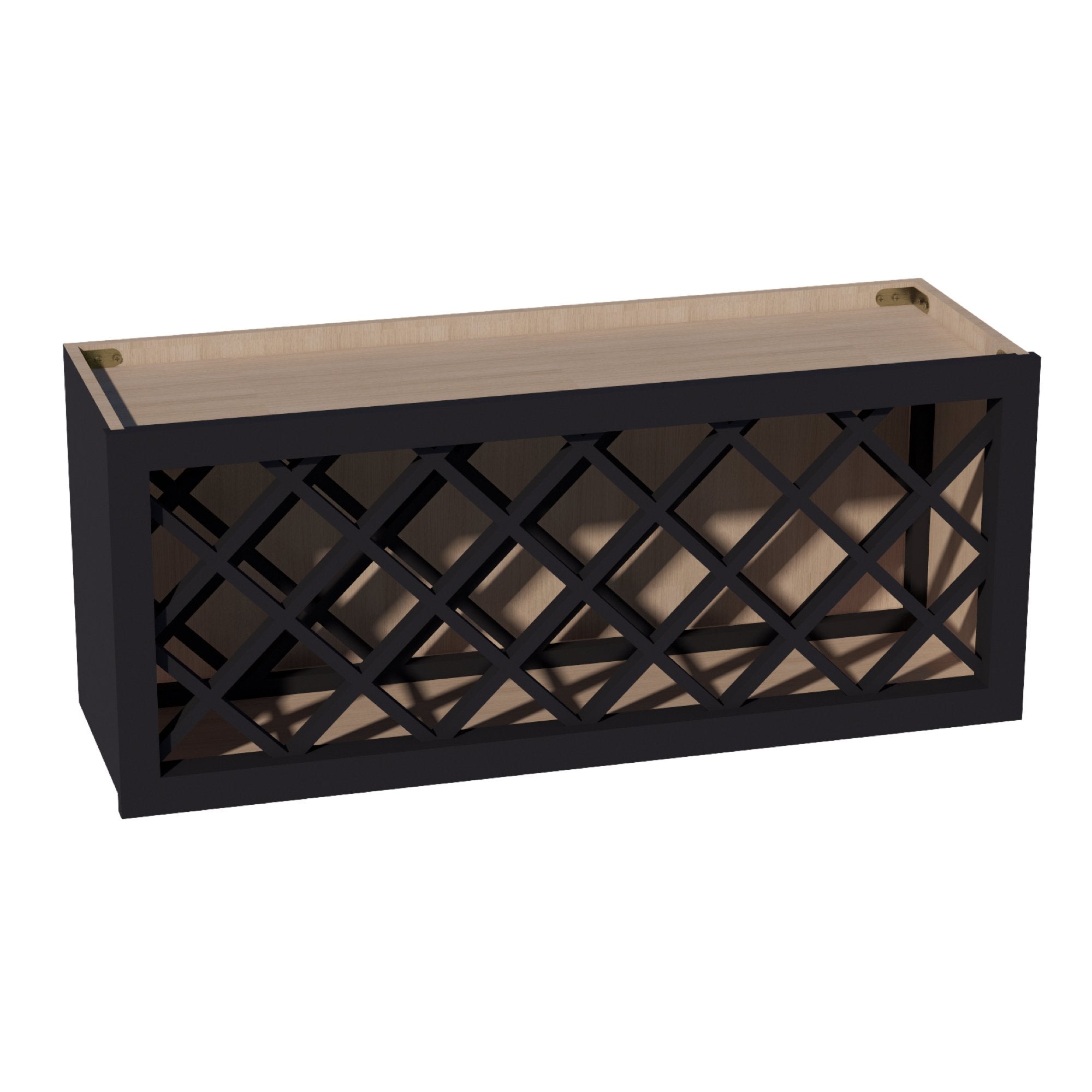 WR3615-SBK Wood Wall Mounted Range Hood - Shaker Style - Black 36