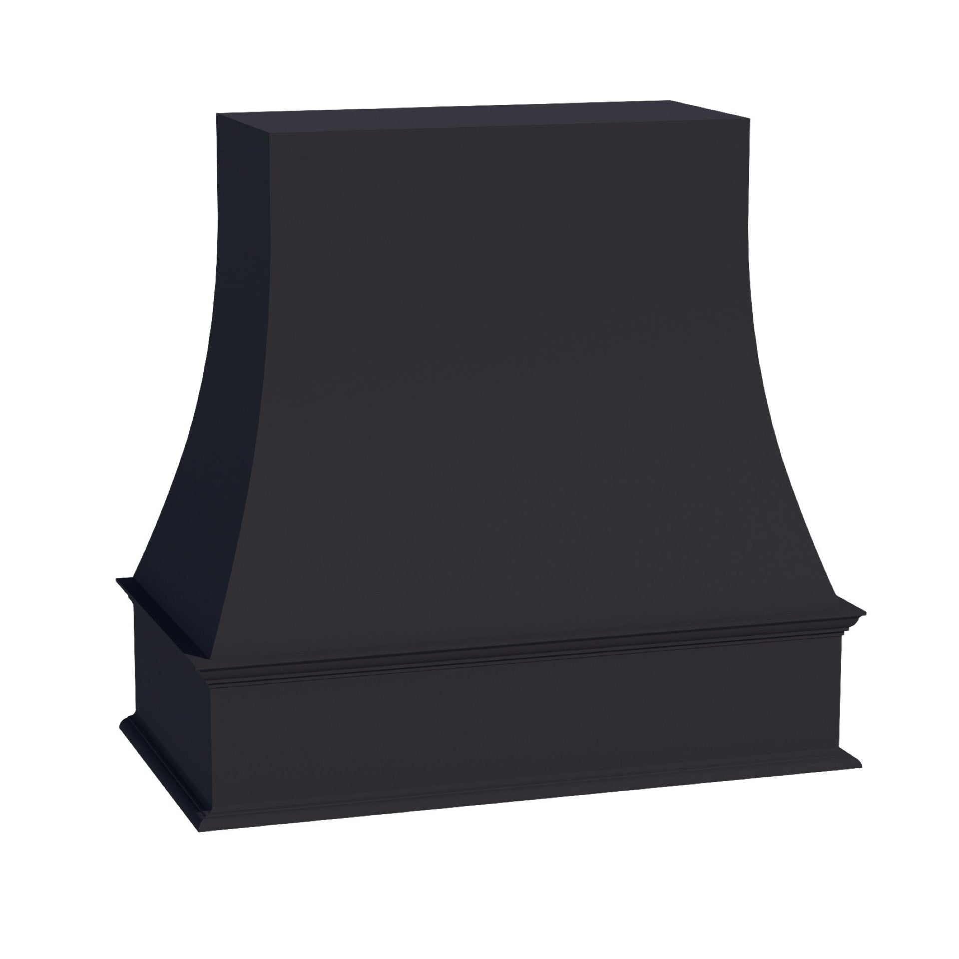 WRH3636-SBK  Wood Wall Mounted Range Hood - Shaker Style - Black   36"W x 36"H x 20-1/2"D