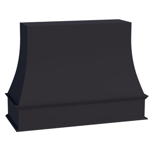 WRH4836-SBK:  Shaker Black 48"W x 36"H Wood Wall Mounted Range Hoods