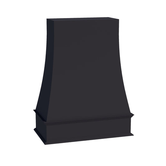 WRH3648-SBK:  Shaker Black 36"W x 48"H Wood Wall Mounted Range Hoods