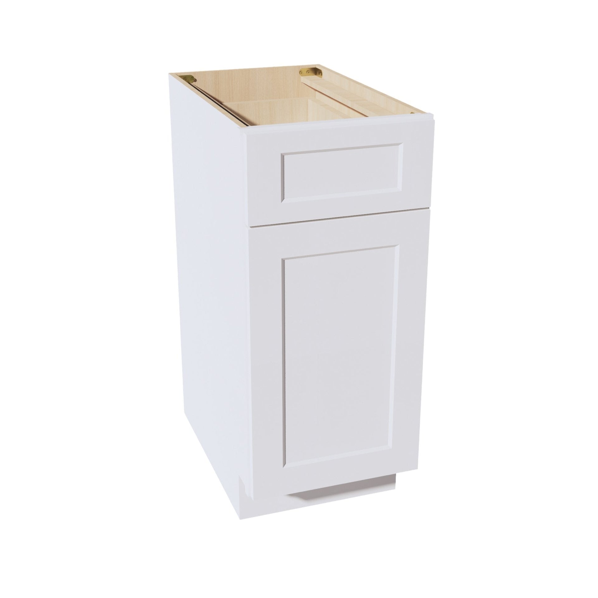 B15-SW  Base Cabinet - Shaker Style - Pure White   15"W x 34-1/2"H x 24"D