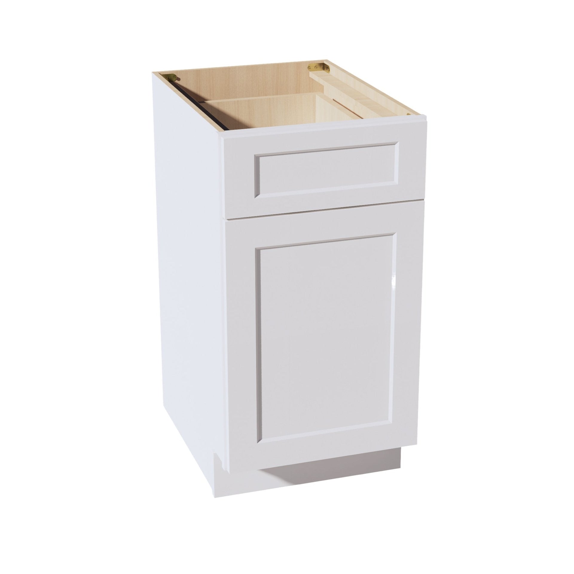 B18TR-SW  Base Cabinet - Shaker Style - Pure White   18"W x 34-1/2"H x 24"D