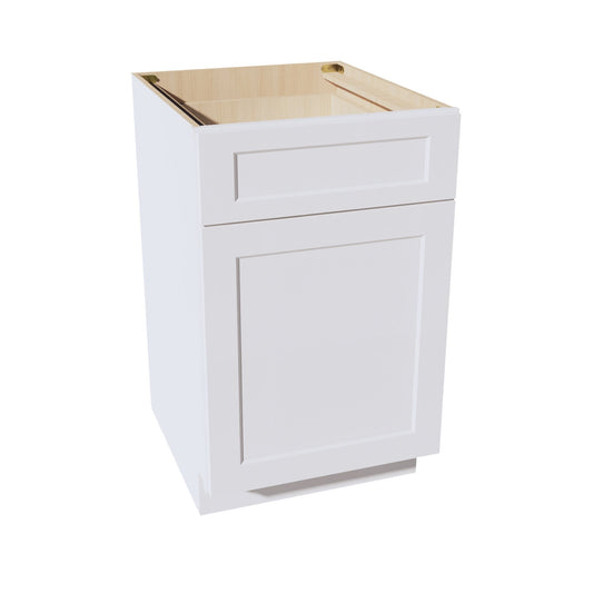 B21-SW  Base Cabinet - Shaker Style - Pure White   21"W x 34-1/2"H x 24"D
