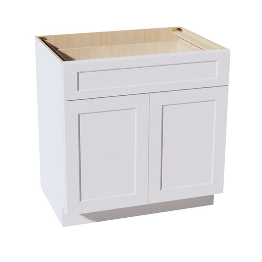 B39-SW  Base Cabinet - Shaker Style - Pure White   39"W x 34-1/2"H x 24"D