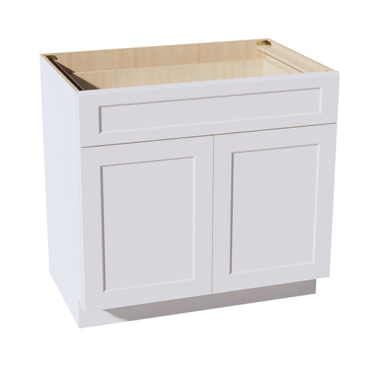 B33-SW  Base Cabinet - Shaker Style - Pure White   33"W x 34-1/2"H x 24"D
