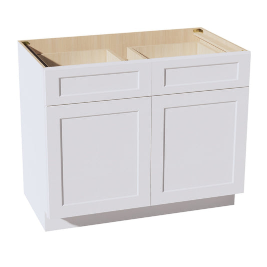 B42-SW  Base Cabinet - Shaker Style - Pure White   42"W x 34-1/2"H x 24"D