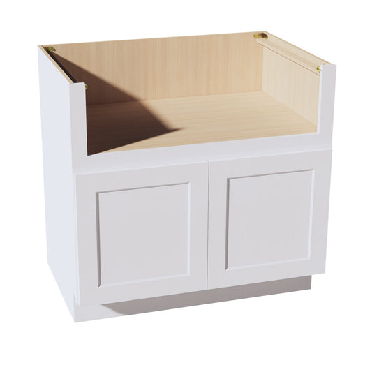 FS36-SW  Base Cabinet 2 Doors Farm House Sink Base  - Shaker Style - Pure White   36"W x 34-1/2"H x 24"D