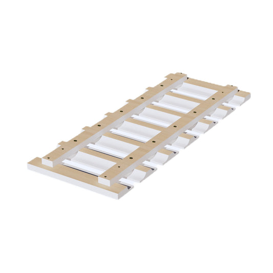 GL30-SW  Wall Glass Holder - Shaker Style - Pure White   30"W x  x 12"D