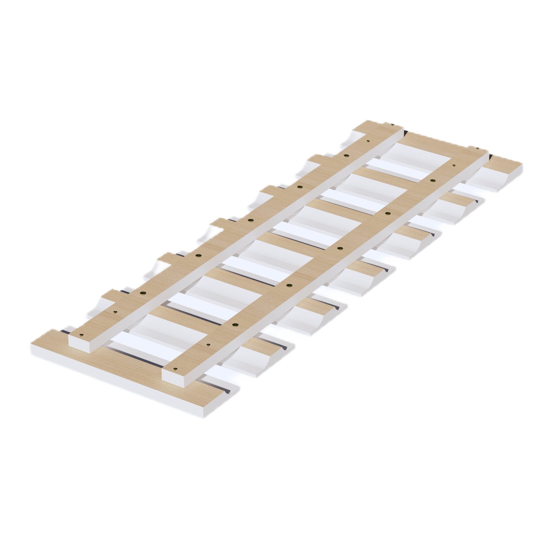 GL36-SW  Wall Glass Holder - Shaker Style - Pure White   36"W x  x 12"D