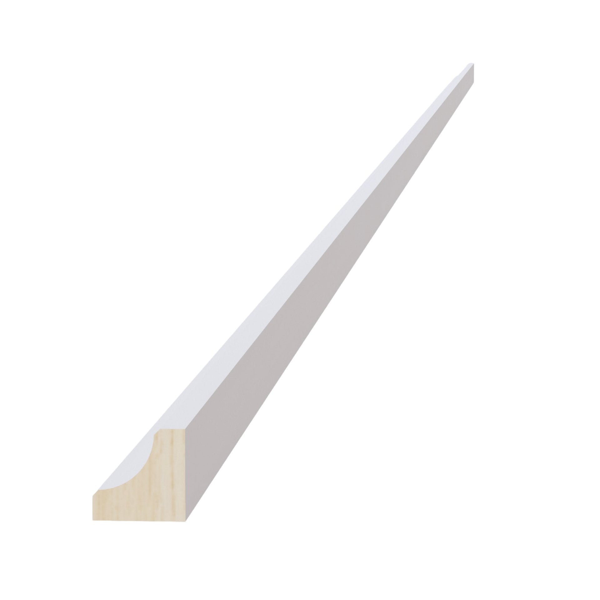 ICM8-SW  Inside Corner Molding - Shaker Style - Pure White   96"W x 3/4"H x 3/4"D