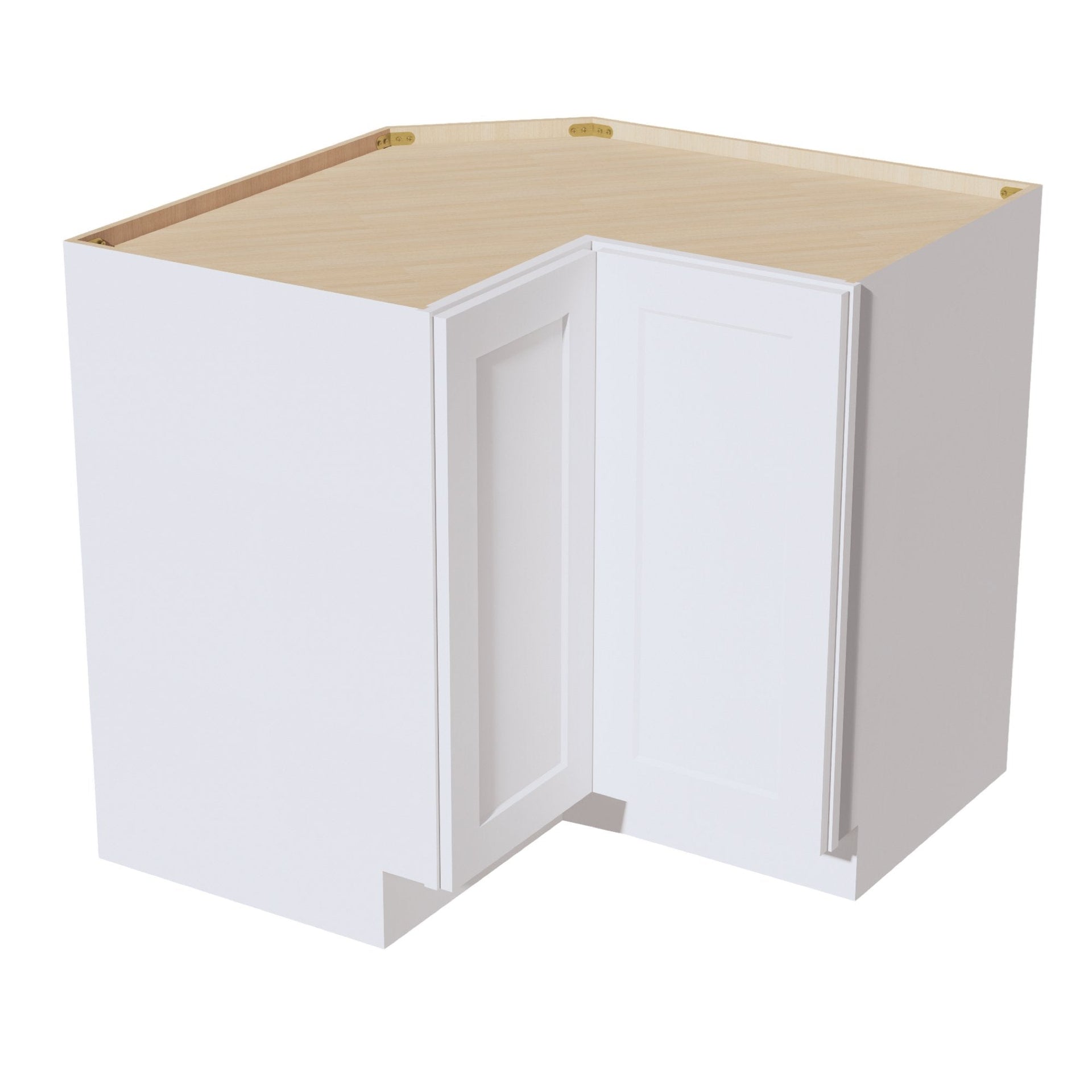 LSB33-SW  Base Cabinet 2 Door Corner Lazy Susan  - Shaker Style - Pure White   16-1/2"x16-1/2"W x 34-1/2"H x 24"D