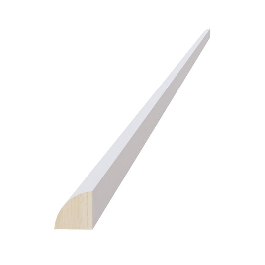QRM-SW  Quarter Round Shoe Molding - Shaker Style - Pure White   3/4"W x 96"H x 3/4"D