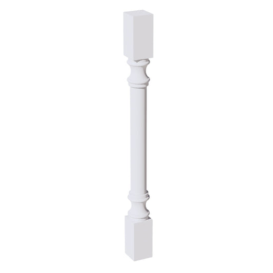 RP336-SW  Round Roman Pillar - Shaker Style - Pure White   03"W x 36"H x 3"D