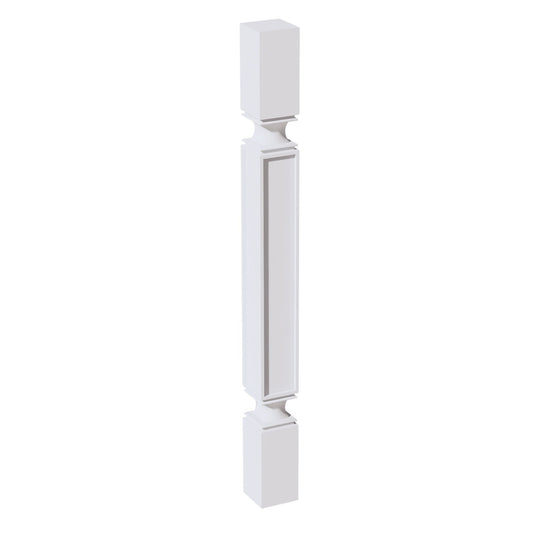 SP336-SW  Square Roman Pillar - Shaker Style - Pure White   03"W x 36"H x 03"D