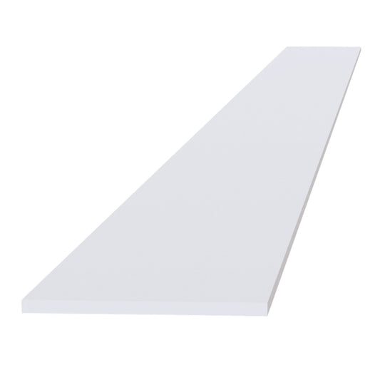 TK8-SW  Toe Kick Plate - Shaker Style - Pure White   96"W x 4-1/2"H x 1/4"D