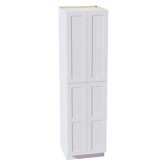 TP2490-SW  Tall Shelf Pantry Cabinet 4 Door & 6 Sheleves - Shaker Style - Pure White   24" W x 90"H x 24"D