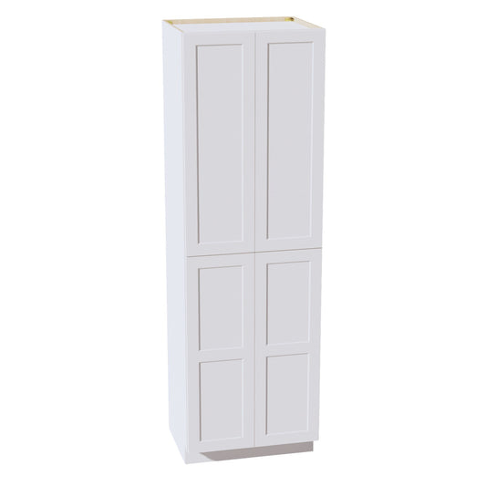 TP3096-SW  Tall Shelf Pantry Cabinet 2 Door & 6 Sheleves - Shaker Style - Pure White   30" W x 96"H x 24"D