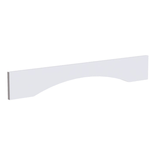 VAR36-SW  Arched Valance - Shaker Style - Pure White   36"W x 5-1/2"H x